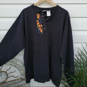 Disney Long Sleeve Pooh Navy Shirt